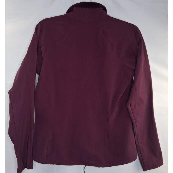 Women's Patagonia Adze Maroon Purple Gray Fleece Lined Soft Shell Jacket Sz M - Picture 8 of 16